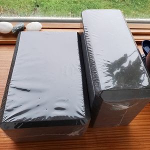 Two Black Yoga Blocks